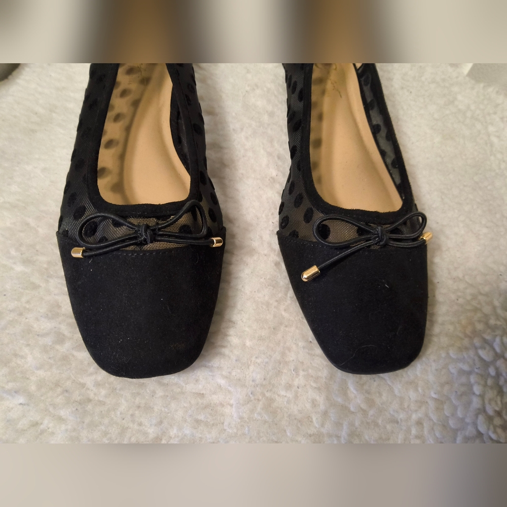 C Comfort Blk Polka Dot Women's Shoes Size 8 - Picture 5 of 7